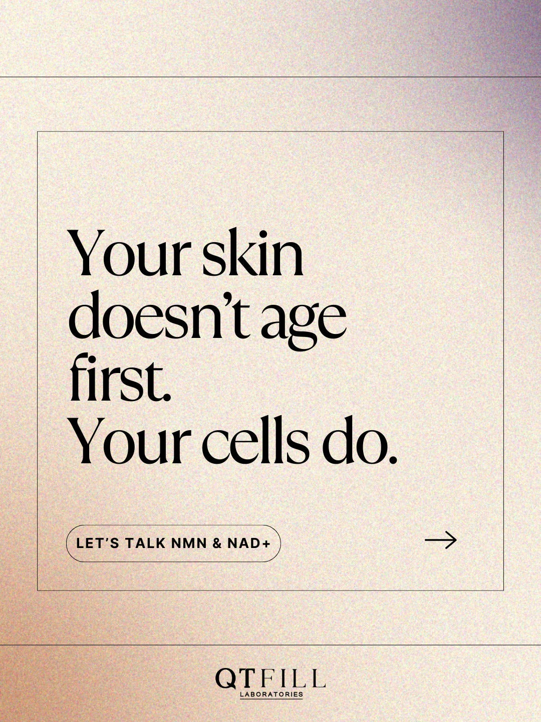 Your skin doesn't age first. Your cells do.